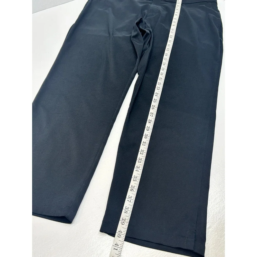 Nike Golf Pants Mens‎ 42x30 M Black Flat Drifit Performance Chino Swoosh 13692